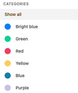 Category filter